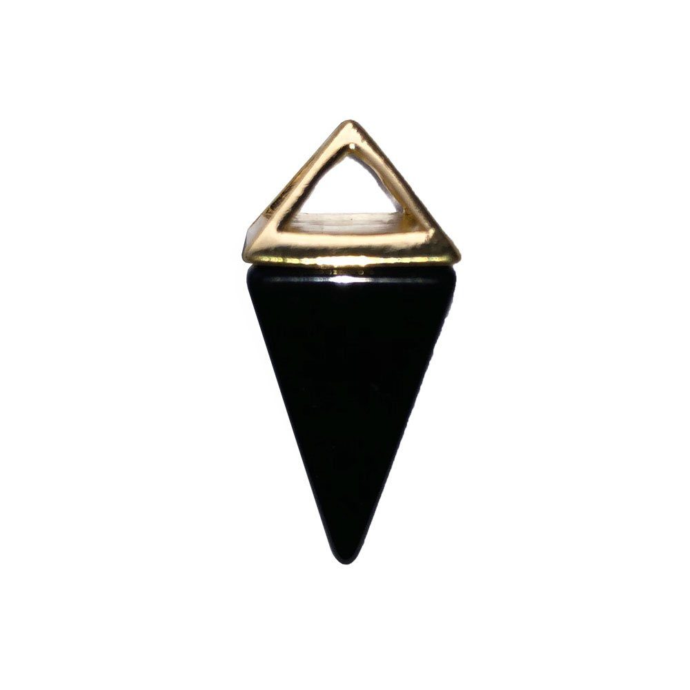 pendentif onyx pyramide or