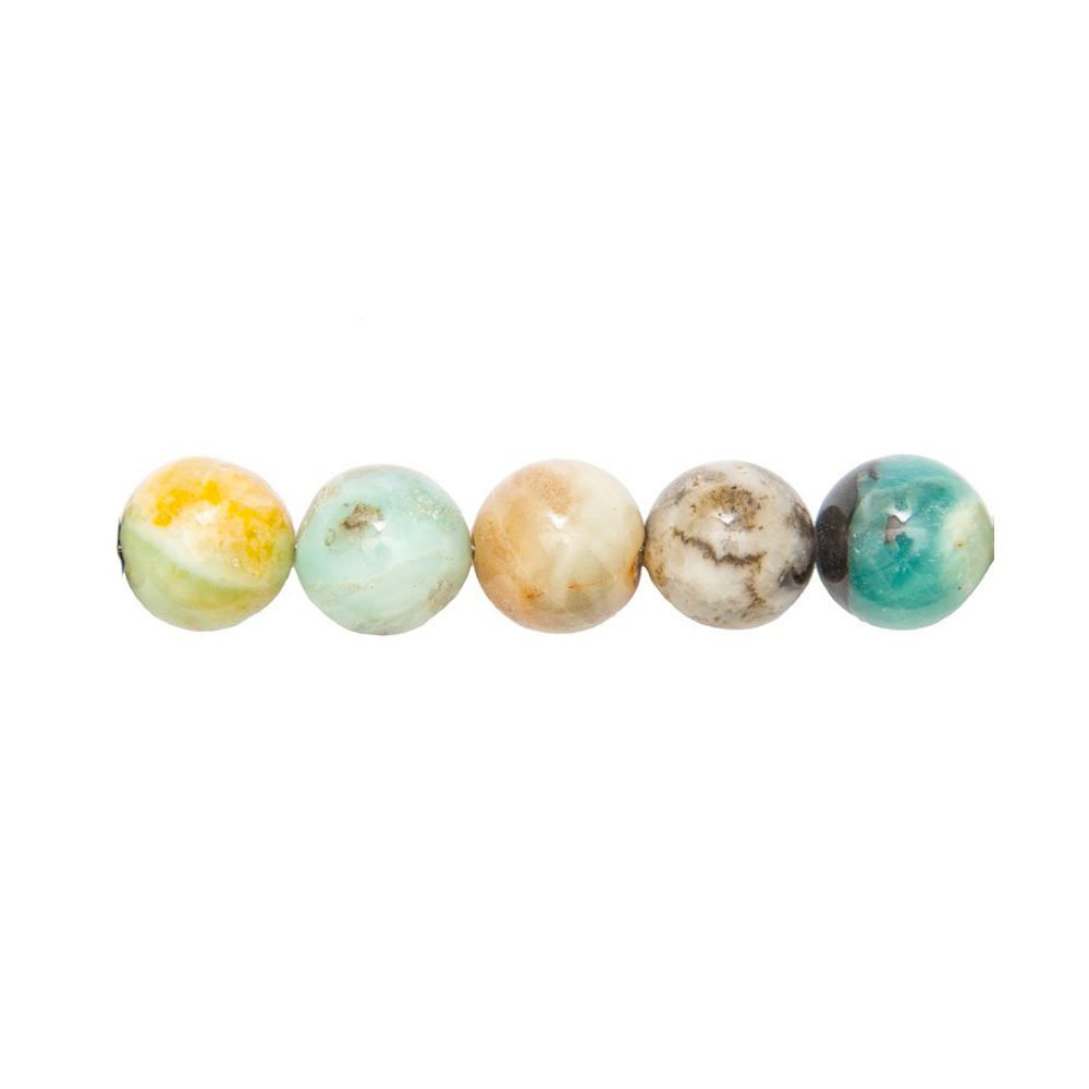 perle ronde amazonite multicolore 10mm