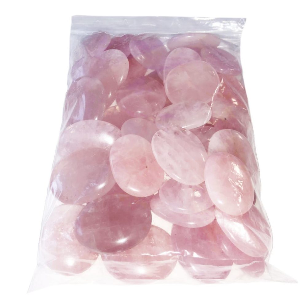 sachet pierres plates quartz rose