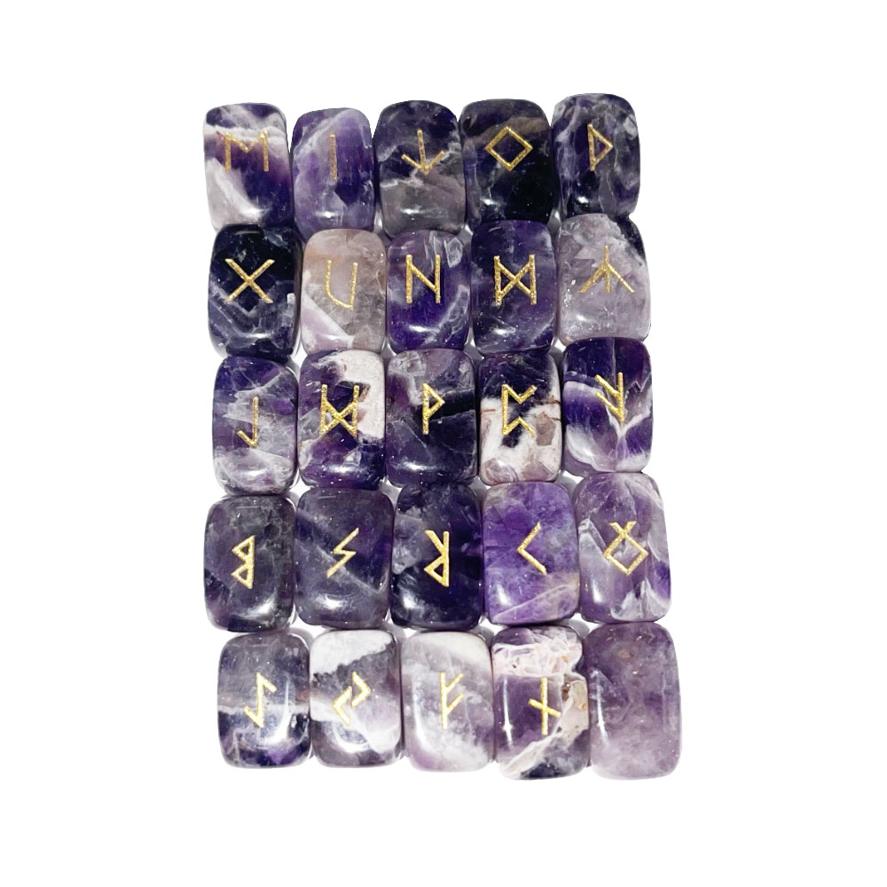 Runes Reiki en Améthyste - La palette a bijoux