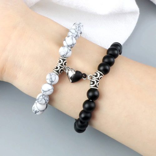 BRACELET DE CHEVILLE KICK&KISS PERLES SKULL ARGENT