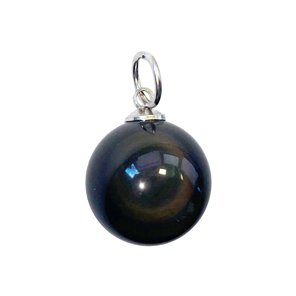 Bracelet obsidienne oeil céleste (boules 7-8mm)