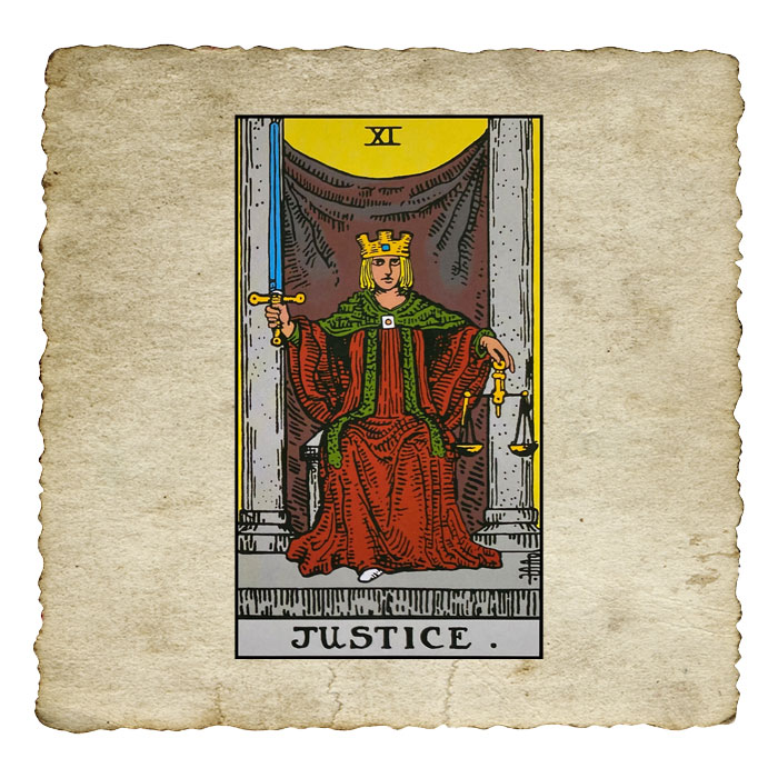 tarot-rider-waite-arcane-11-justice